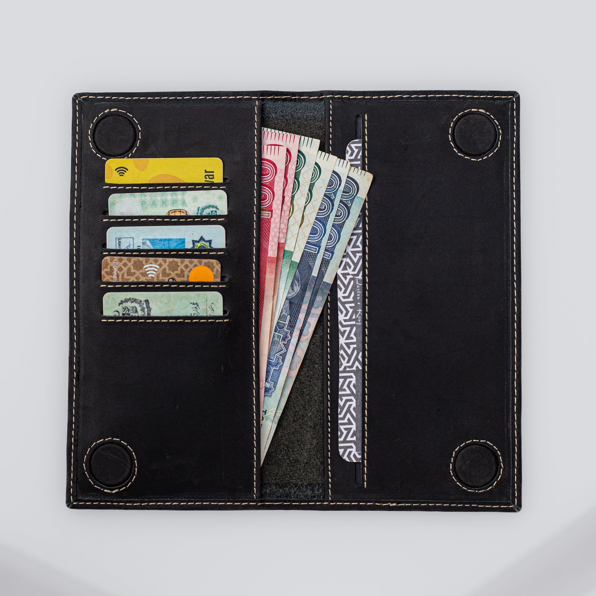 Alpha Black Leather Wallet